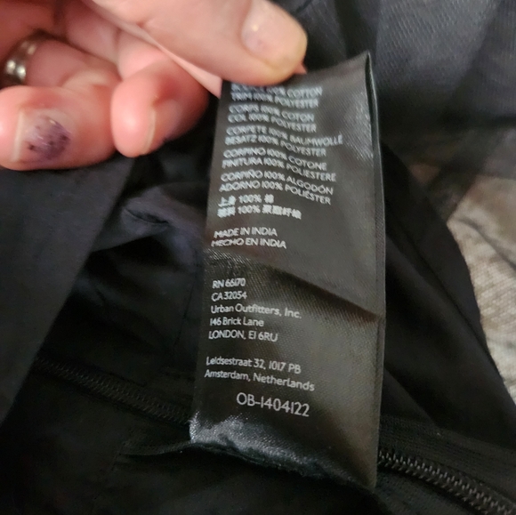 Anthropologie Maeve Tiered Tulle Tunic Dress Whimsigoth Witchy Dark Fairy Size L - Picture 11 of 11